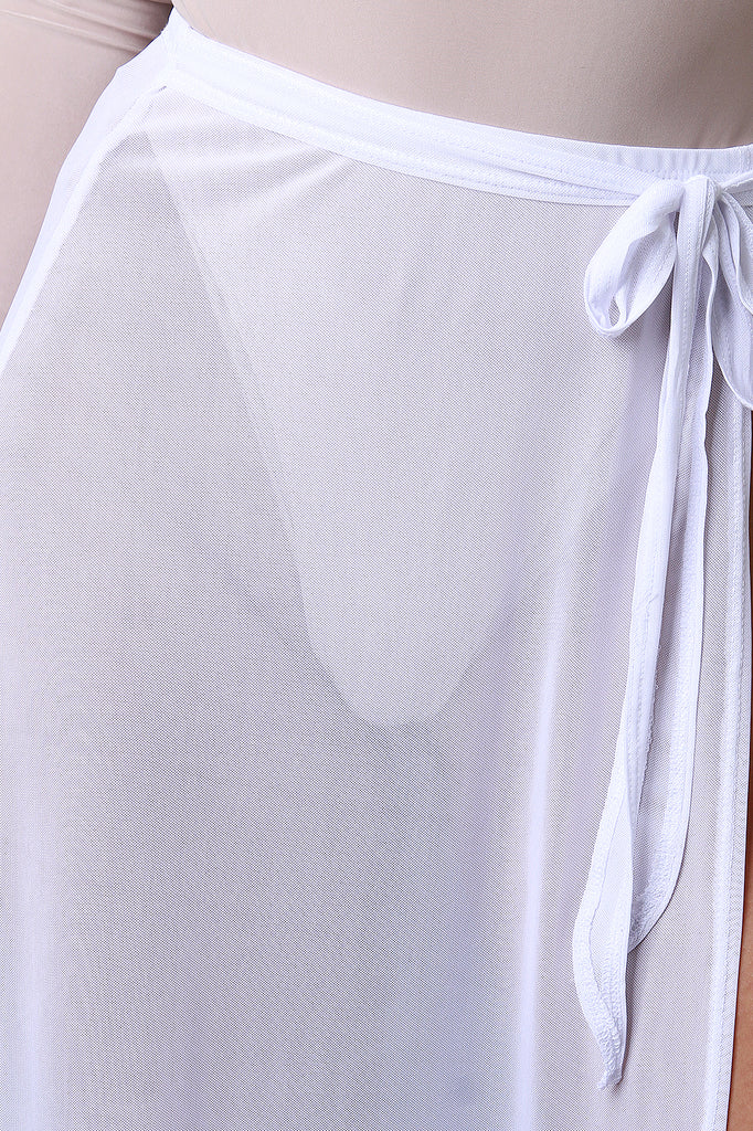 High Slit Mesh Maxi Skirt Cover-Up