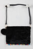 Furry Pom Pom Cross Body Pouch