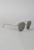 Textured Semi Rimless Wire Frame Sunglasses