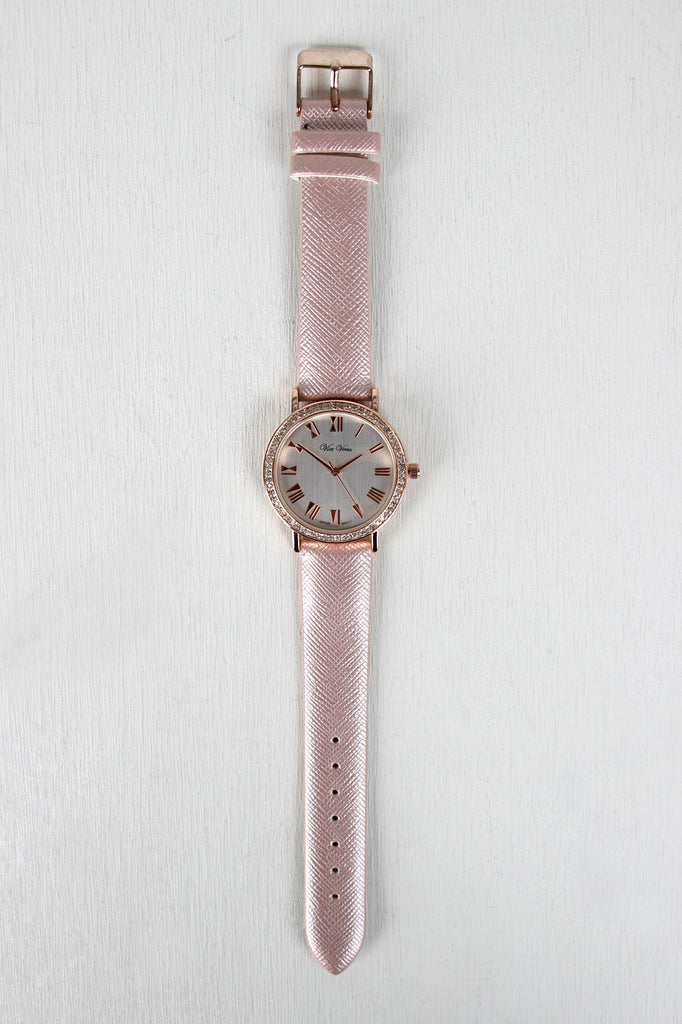 Glitz And Glam Vegan Leather Watch