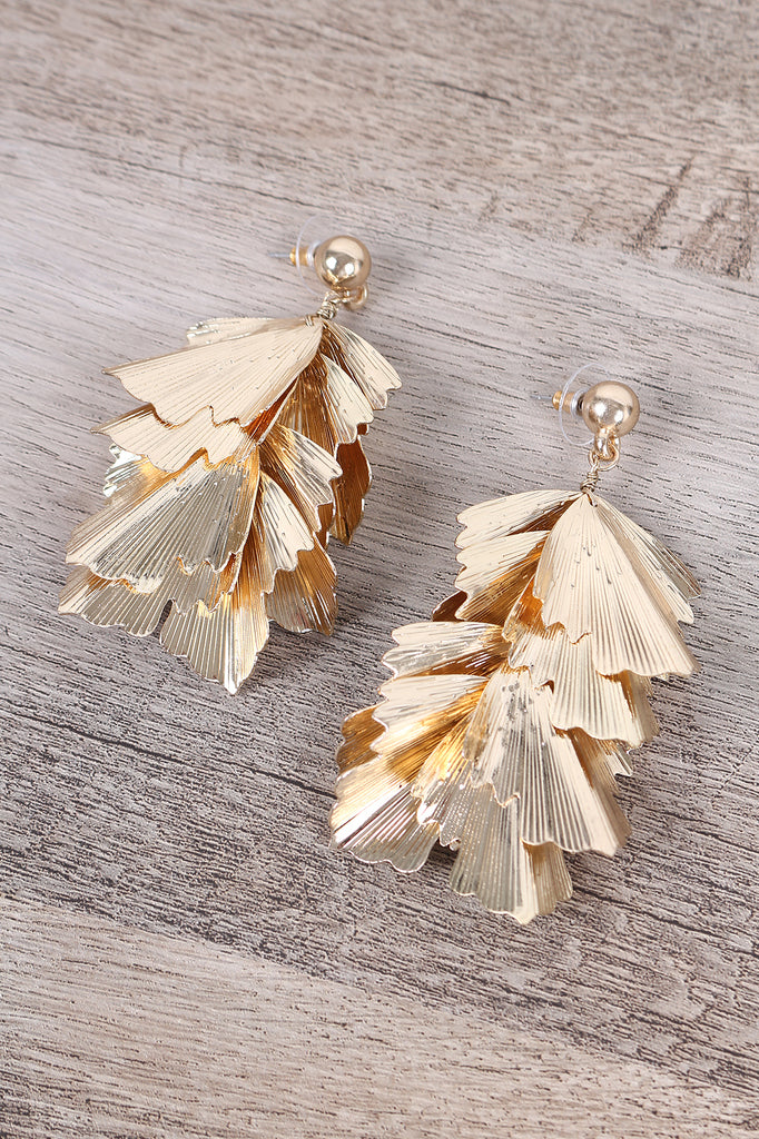 Tiered Textured Drop Earrings