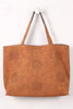 Perforated And Whipstitched Reversible Tote