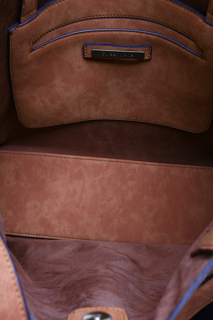 Perforated And Whipstitched Reversible Tote