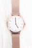 Minimalist Dial Mesh Strap Watch