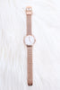 Minimalist Dial Mesh Strap Watch