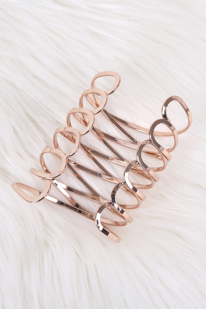 Crisscross Flat Wire Cuff Bracelet