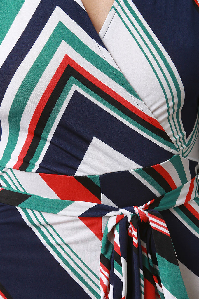 Chevron Print Palazzo Jumpsuit