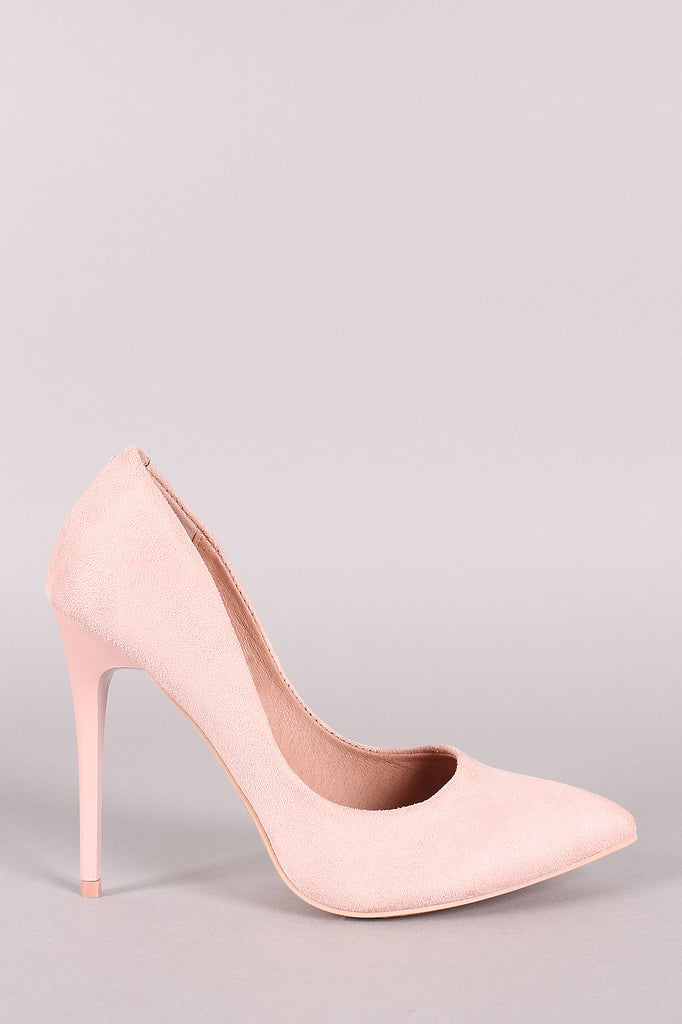 Suede Pointy Toe Stiletto Pump