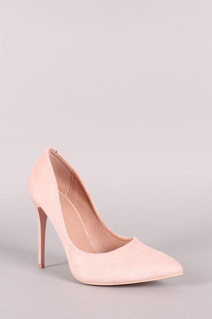 Suede Pointy Toe Stiletto Pump