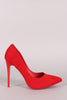 Suede Pointy Toe Stiletto Pump