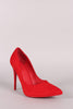 Suede Pointy Toe Stiletto Pump