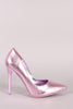 Metallic Pointy Toe Stiletto Pump